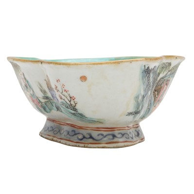 Lot 58 - A Chinese famille-rose stem bowl, Qing dynasty, Tongzhi mark and of the period