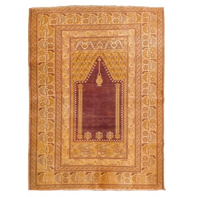 Lot 9 - A fine antique Ghiordes prayer rug, Turkey