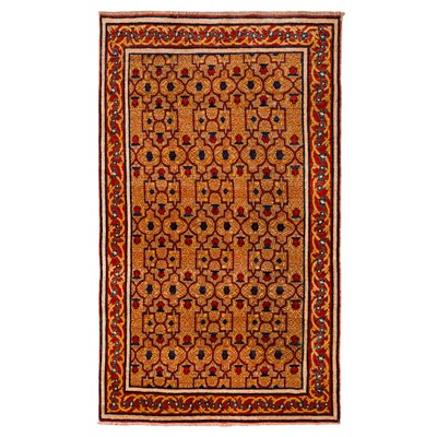 Lot 28 - A fine silk Khotan rug, Turkestan