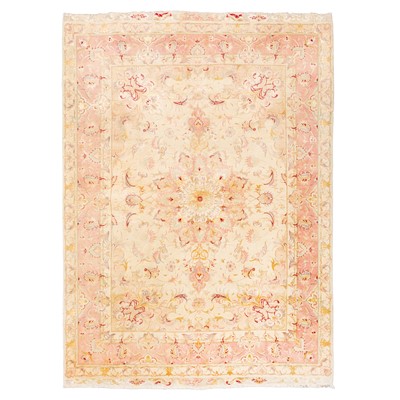Lot 100 - A very fine part silk signed Tabriz rug, north-west Persia