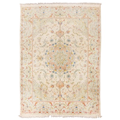 Lot 79 - A very fine part silk Tabriz rug, north-west Persia