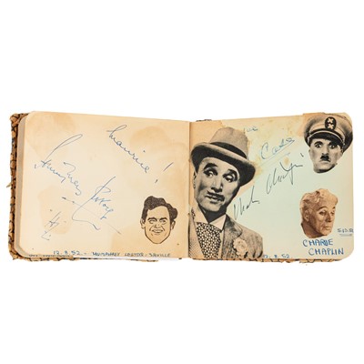 Lot 38 - Autograph Album.- Incl. Charlie Chaplin