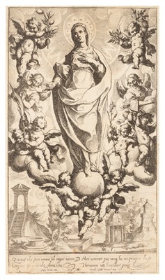 Lot 28 - Raffaello Schiaminossi (Italian, 1572-1622), After Bernardo Castello (Italian, 1603)
