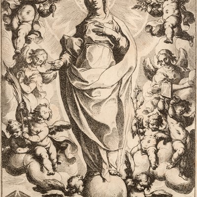 Lot 28 - Raffaello Schiaminossi (Italian, 1572-1622), After Bernardo Castello (Italian, 1603)