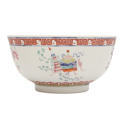 Lot 64 - A Chinese famille-rose 'bajixiang' bowl, Qing dynasty, Guangxu mark and of the period