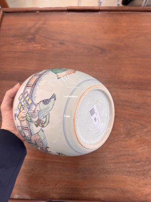 Lot 95 - A Chinese doucai 'musicians' jar and cover, 19th century