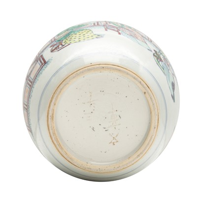 Lot 95 - A Chinese doucai 'musicians' jar and cover, 19th century