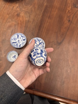 Lot 9 - A pair of fine Chinese export eggshell 'lady' cups and saucers, Qing dynasty, Kangxi period