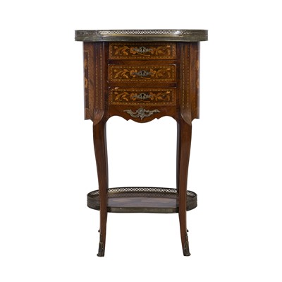 Lot 253 - A French marquetry occasional table, late 19th century