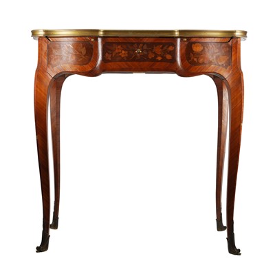 Lot 238 - A French marquetry dressing table, 19th century