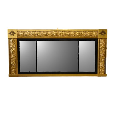 Lot 318 - A Regency style giltwood overmantel mirror