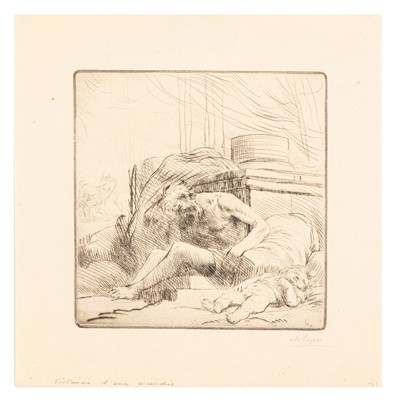 Lot 96 - Alphonse Legros (French, 1837-1911)