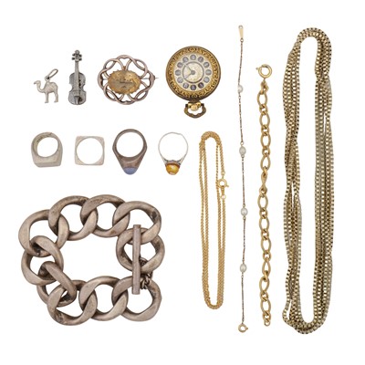 Lot 425 - A collection of jewellery and pocket watch