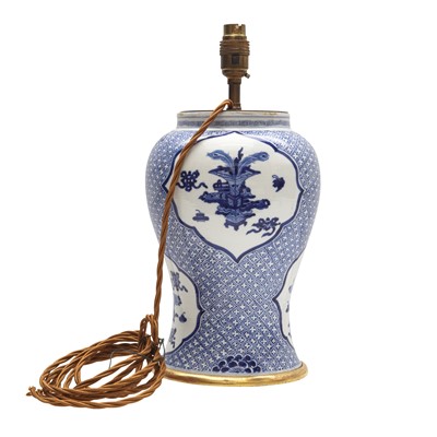 Lot 5 - A Chinese blue and white 'precious objects' vase, Qing dynasty, Kangxi period