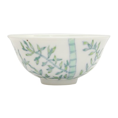 Lot 422 - A Chinese doucai 'bamboo' cup, Republic period