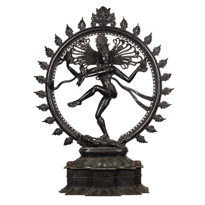 Lot 506 - A large Indian bronze sculpture of Shiva Nataraja, 19th/20th century