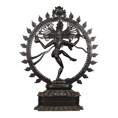 Lot 506 - A large Indian bronze sculpture of Shiva Nataraja, 19th/20th century