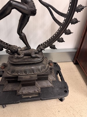 Lot 506 - A large Indian bronze sculpture of Shiva Nataraja, 19th/20th century