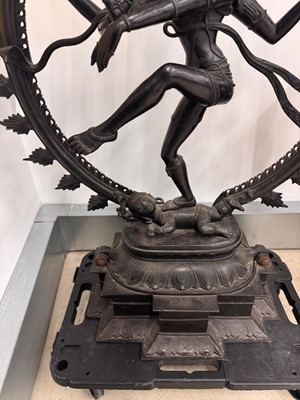 Lot 506 - A large Indian bronze sculpture of Shiva Nataraja, 19th/20th century
