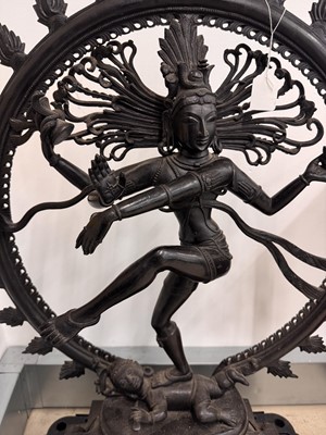 Lot 506 - A large Indian bronze sculpture of Shiva Nataraja, 19th/20th century