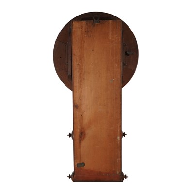 Lot 52 - A late 19th century walnut and marquetry inlaid drop dial wall clock