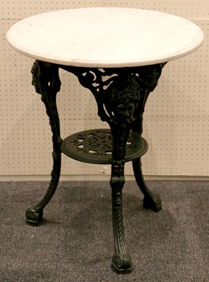 Lot 66 - A late Victorian cast iron pub table with...