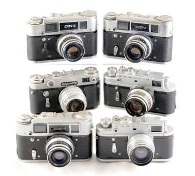 Lot 127 - Group of SIX Russian Rangefinder Cameras.