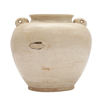Lot 678 - A Chinese white-glazed jar, Tang dynasty