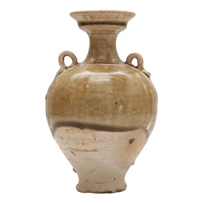 Lot 676 - A Chinese celadon-glazed vase, Northern Qi/Tang dynasty