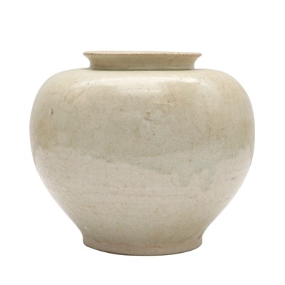 Lot 677 - A Chinese white-glazed jar, Tang dynasty