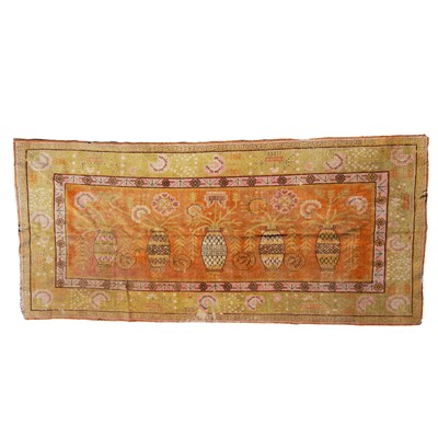Lot 328 - A Khotan rug, East Turkestan, circa 1920