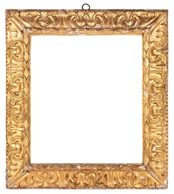 Lot 223 - A Bolognese 17th/18th Century carved and gilded reverse profile frame