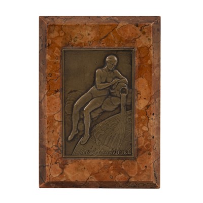Lot 85 - A French bronze plaque after François-Paul Niclausse (French, 1879-1958)