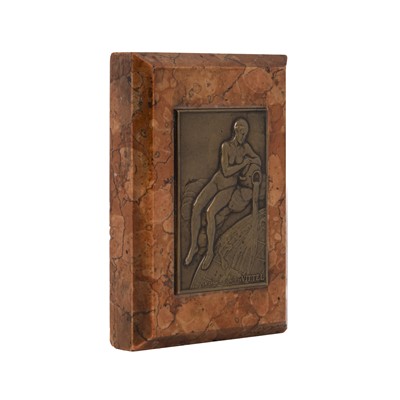 Lot 85 - A French bronze plaque after François-Paul Niclausse (French, 1879-1958)