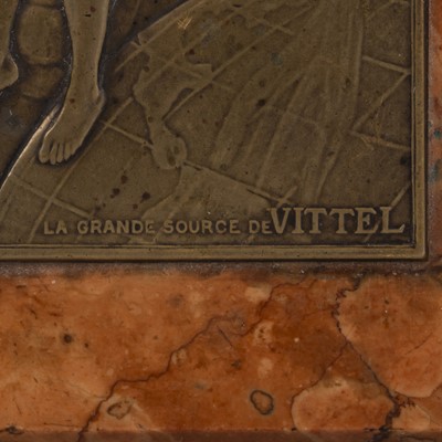 Lot 85 - A French bronze plaque after François-Paul Niclausse (French, 1879-1958)