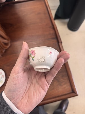 Lot 50 - A pair of fine Chinese famille-rose semi-eggshell 'boys' cups and saucers, Qing dynasty, Yongzheng period
