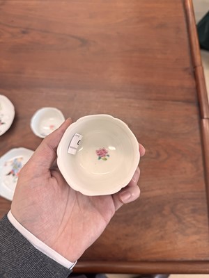 Lot 50 - A pair of fine Chinese famille-rose semi-eggshell 'boys' cups and saucers, Qing dynasty, Yongzheng period