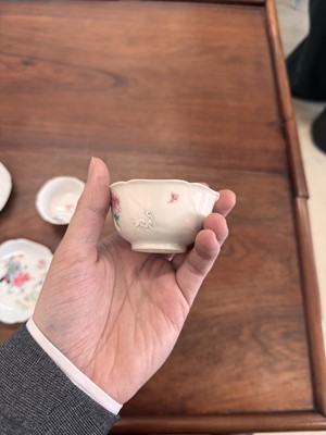Lot 50 - A pair of fine Chinese famille-rose semi-eggshell 'boys' cups and saucers, Qing dynasty, Yongzheng period