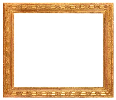Lot 231 - A French empire style gilt and painted composition frame
