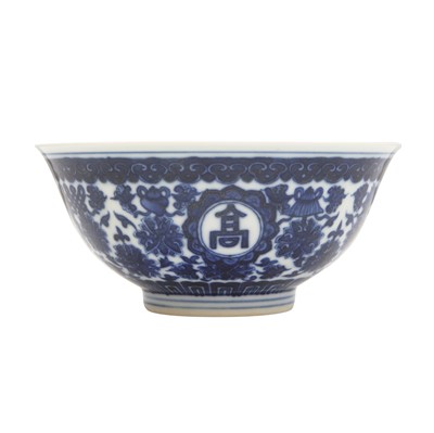 Lot 353 - A Chinese blue and white 'Shan Gao Shui Chang' bowl, Qing dynasty