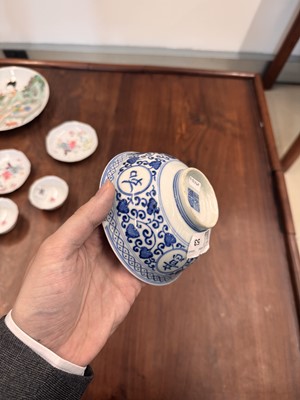Lot 53 - A Chinese blue and white 'Ji Xiang Ruyi' bowl, Qing dynasty, Qianlong mark and of the period