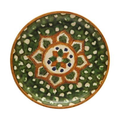 Lot 675 - A Chinese sancai tripod dish, Tang dynasty or later