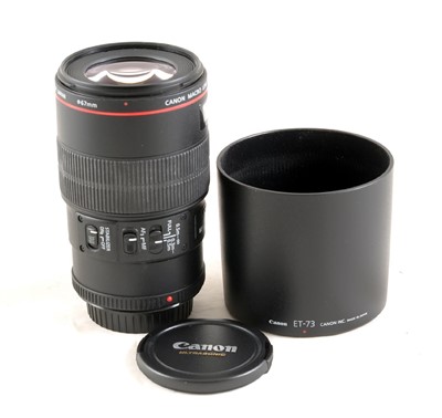 Lot 100 - Canon EF 100mm f2.8 L Macro IS Lens.