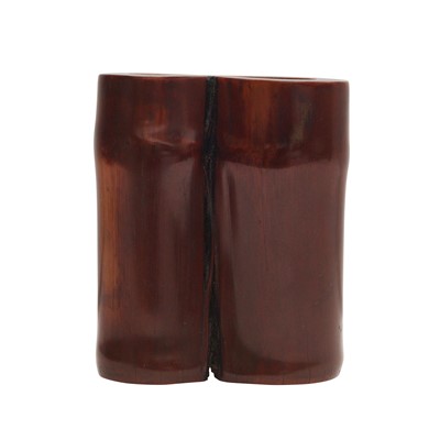 Lot 205 - A Chinese bamboo brush pot, bitong, Qing dynasty, 18th century