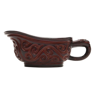 Lot 201 - A Chinese tixi lacquer libation cup, 16th/17th century