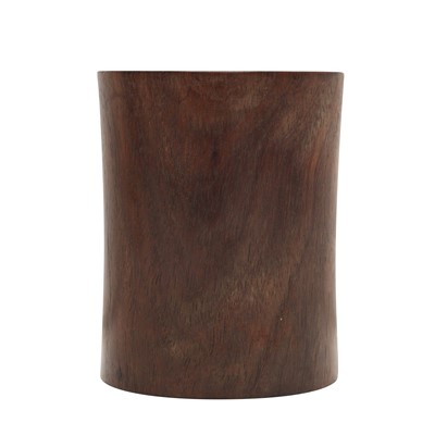 Lot 196 - A Chinese hardwood brush pot, bitong, Qing dynasty, 18th century
