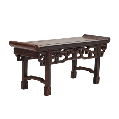 Lot 204 - A Chinese wood scholar's miniature table, Qing dynasty, 19th century
