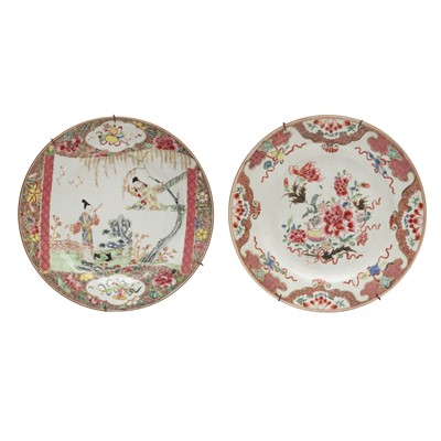Lot 184 - Two Chinese export famille-rose dishes, Qing dynasty, Yongzheng - Qianlong period