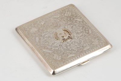 Lot 100 - Antique Kashmir Silver cigarette case, circa...