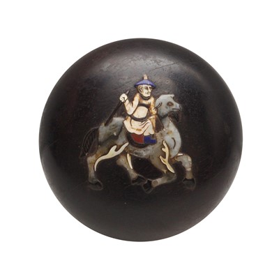 Lot 199 - A Chinese inlaid zitan box and cover, Qing dynasty, 18th century